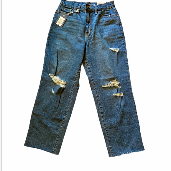 NWT High-Rise Vintage Straight Cropped Jeans - Picture 3 of 5